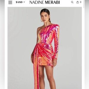 Celina Dress Nadine Merabi S/M Sequin Mini Coacktail Party.  Worn once.
